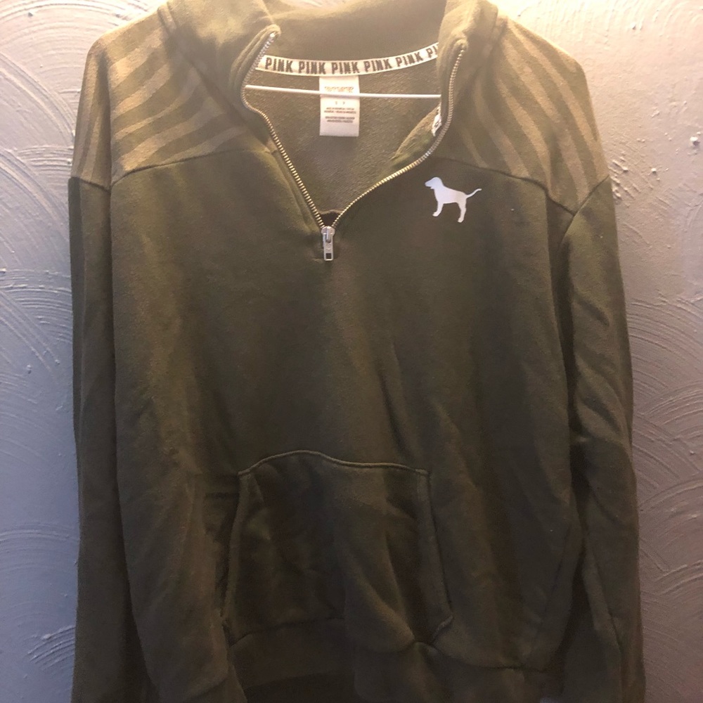 Pink quarter zip